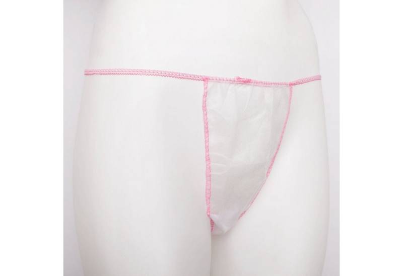 Welltouch Slip Einweg String Tanga-Damen/Baumwollzwickel weiß 1 Box, 20 Bt. a 50 St. (1000-St) von Welltouch