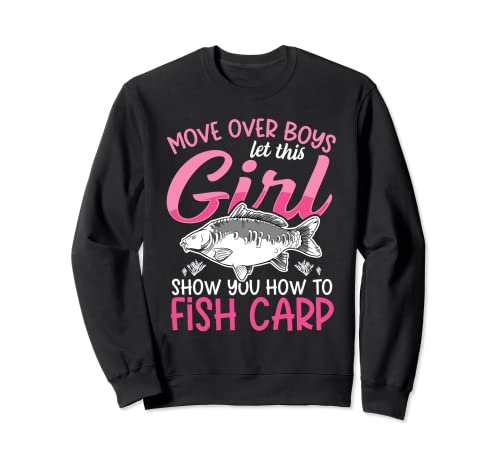 Let This Girl Show You How To Fish Carp Karpfen Angel Sweatshirt Let This Girl Show You How To Fish Carp Karpfen Angel Sweatshirt von Wels und Karpfen Angler Shirts für Frauen
