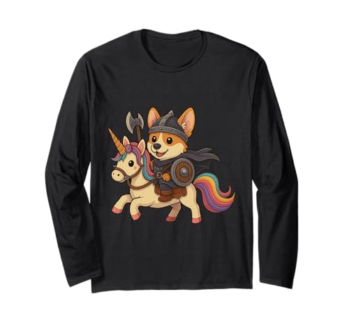 Welsh Corgi Reiten auf einem Einhorn Jungen Mädchen Männer Frauen Kinder Erwachsene Langarmshirt Welsh Corgi Reiten auf einem Einhorn Jungen Mädchen Männer Frauen Kinder Erwachsene Langarmshirt von Welsh Corgi Riding A Unicorn Rainbow Shop