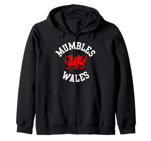 Mumbles walisischer Drache, geeignet für Kinder, Männer, Frauen Kapuzenjacke von Welsh Pride Welsh Dragon Gifts
