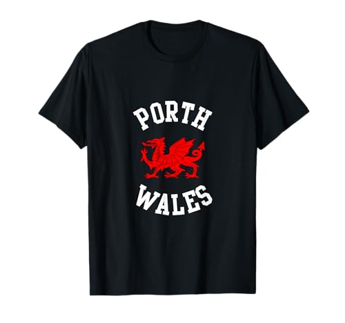 Porth Wales, walisischer Drache, geeignet für Kinder, Männer, Frauen T-Shirt Porth Wales, walisischer Drache, geeignet für Kinder, Männer, Frauen T-Shirt von Welsh Pride Welsh Dragon Gifts