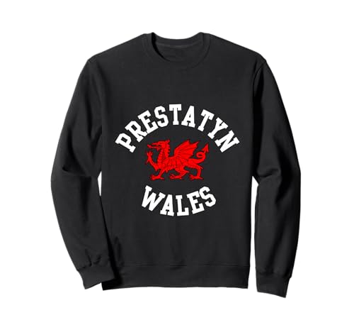 Prestatyn Wales, walisischer Drache, geeignet für Kinder, Männer, Frauen Sweatshirt von Welsh Pride Welsh Dragon Gifts