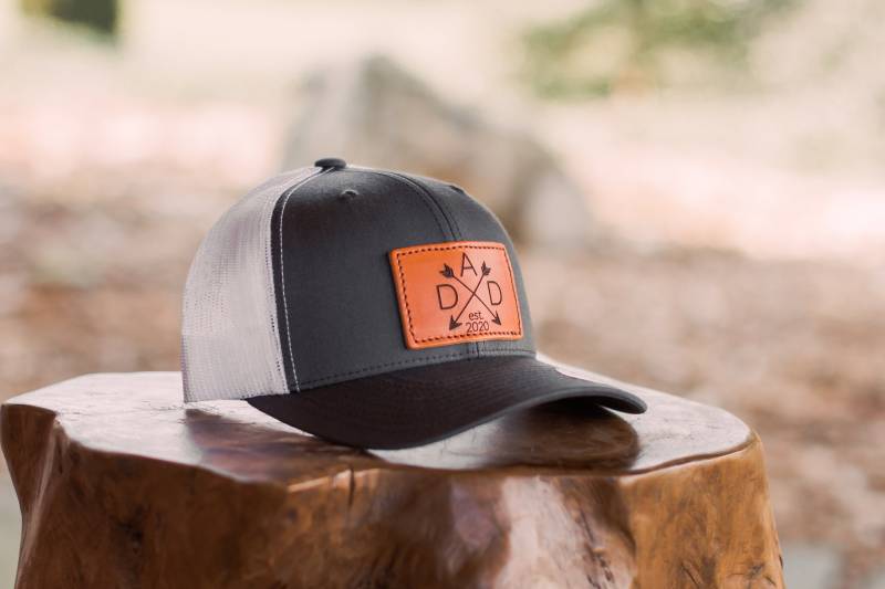 Benutzerdefinierte Dad Leder Patch Hut | Vatertagsmütze von WelshMtnCo