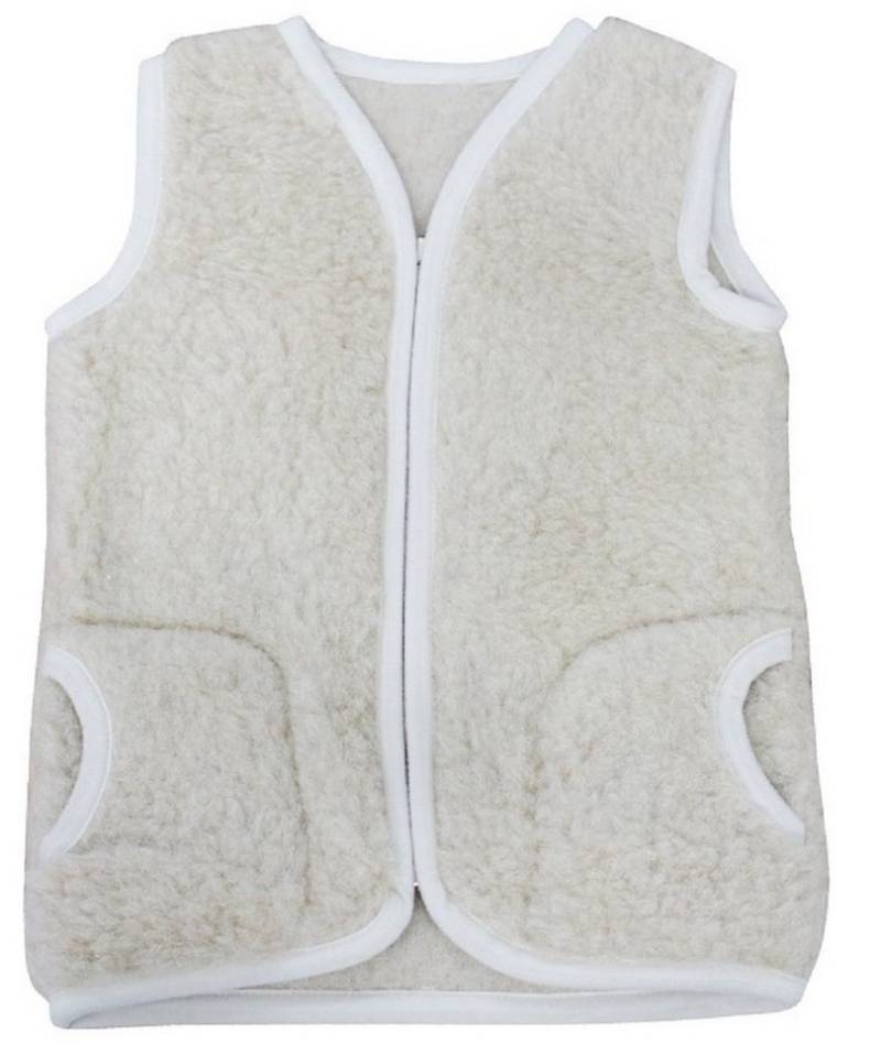 Welt der Träume Kurzweste Warme Babyweste Kinderweste Weste 100% Wolle Gr. 2-3 Jahre von Welt der Träume