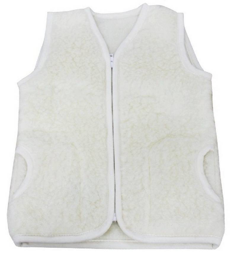 Welt der Träume Kurzweste Warme Babyweste Kinderweste Weste 100% Wolle Gr. 2-3 Jahre von Welt der Träume