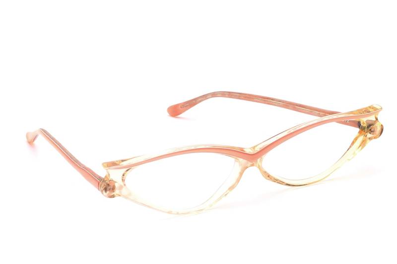 80Er Jahre Vintage Cat Eye Damen Brille Alain Mikli Mod. 0100 372 Kristall Rosa 62-18mm Original France Nos Mode Fashion Style #am1 von Weltderbrille