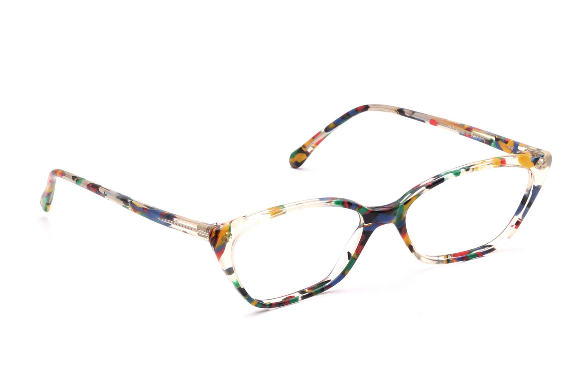 Brille Fassung Damen Conquistador 54 - 16 Mm Acetat Bunt Retro Stil Feminin Mode Farbig Design Cateye 90Er Jahre Nos von Weltderbrille