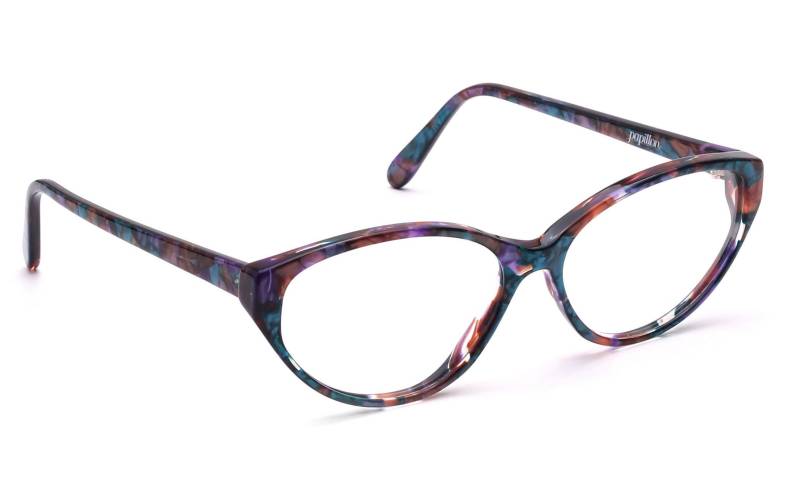 Brille Fassung Damen Papillon 57 - 14 Mm Acetat Bunt Retro Stil Feminin Mode Farbig Design Cateye 90Er Jahre Nos von Weltderbrille