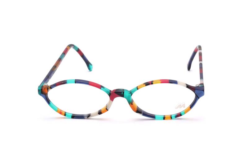 Brille Fassung Vintage Oval Damen Meitzner Acetat Bunt in 51 - 16 Mm Retro Stil Feminin Mode Farbig Design 90Er Jahre Nos von Weltderbrille