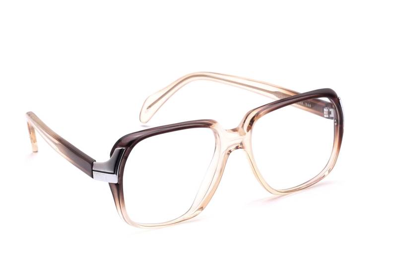 Herren 60Er Jahre Vintage Brille Selecta Robert Acetat Brown Fade Und Grey Mit Transparent Verlauf Größen 53-18mm 55-20mm von Weltderbrille