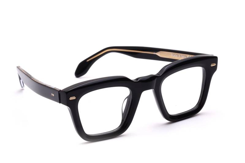 Herren Retro Brille Schwarz 60Er Jahre Stil Mod. Brook Klassisch Modern Guter Kräftiges Acetat Eckige Form 47-25mm Nos von Weltderbrille