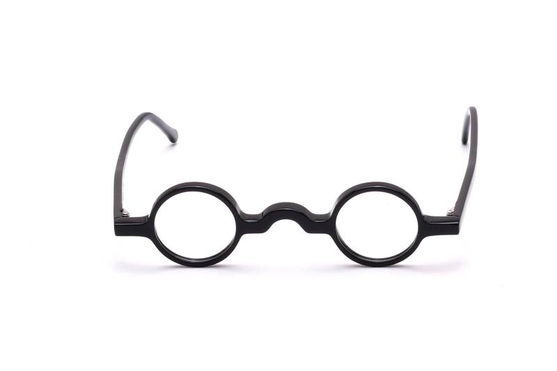 Kleine Runde Brille Schwarz Acetat Damen Herren 29 - 32 Mm Retro Mode Design von Weltderbrille