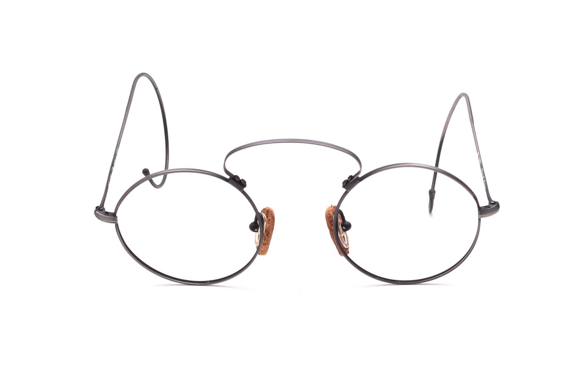 Randlos Brille Gold, Silber, Antiksilber Metall Oval Sportbügel Antiker Stil Retro 30Er Jahre Damen Herren John Lennon Nostalgisch von Weltderbrille