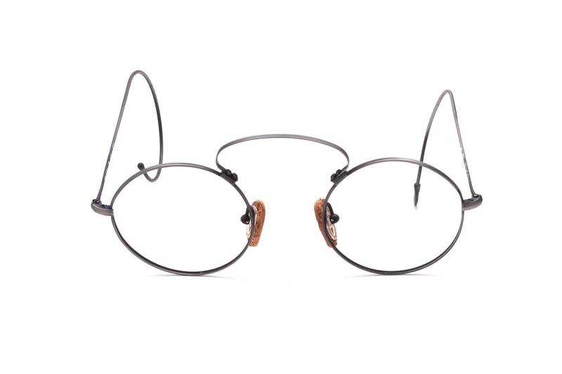 Randlos Brille Gold, Silber, Antiksilber Metall Oval Sportbügel Antiker Stil Retro 30Er Jahre Damen Herren John Lennon Nostalgisch von Weltderbrille