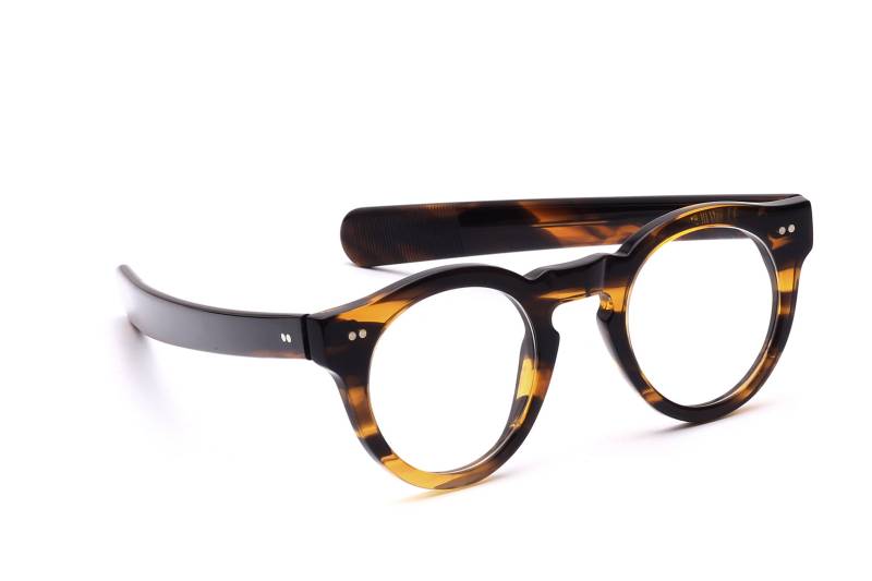 Retro Brille Panto Herren Braun Chestnut 60Er Jahre Stil Rund Made in Italy Gerade Bügel Mod. Swing von Weltderbrille