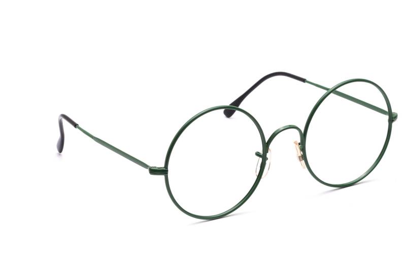 Runde Brille Grün 52mm Damen Herren Mit Pads Klassiker Unisex Retro Mode Metall Stil 90Er Jahre Oversize von Weltderbrille