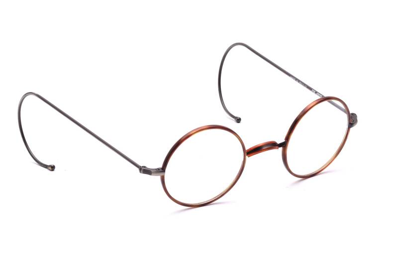 Runde Brille Metall Altsilber Grau Sportbügel 40mm Oder 42mm Keine Pads Windsorrand 30Er Jahre Stil John Lennon Modell Wie Savile Row von Weltderbrille