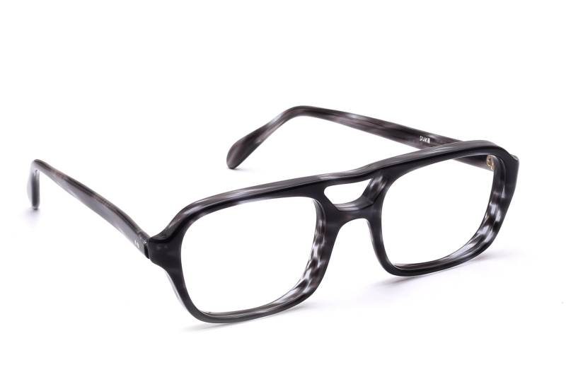 Vintage 60Er Jahre Herren Brille Grey Selecta Duke Doppelsteg Acetat Eckig Größen 54mm Und 52mm Mit 22mm Oder 20mm Stegbreite von Weltderbrille