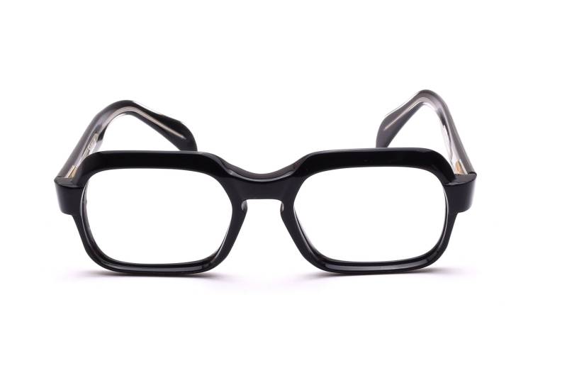 Vintage 60Er Jahre Herren Brille Schwarz Translucent 52-20mm Selecta Made in France Francoflex Fassung Mode Stil Rechteckig Flexbügel von Weltderbrille