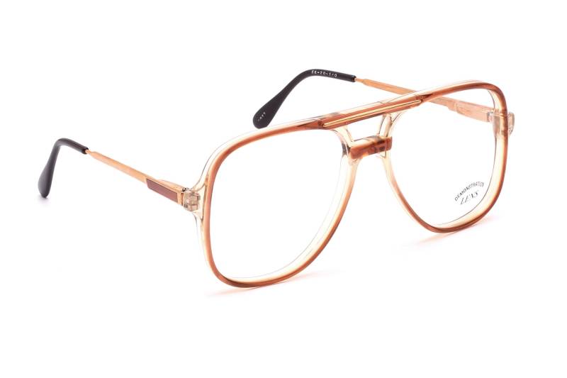 Vintage 70Er Jahre Herren Brille Braun Translucent Aviator 54-20mm, 56-20mm Selecta France Fassung Mode Stil Pilot Teddy Flex von Weltderbrille