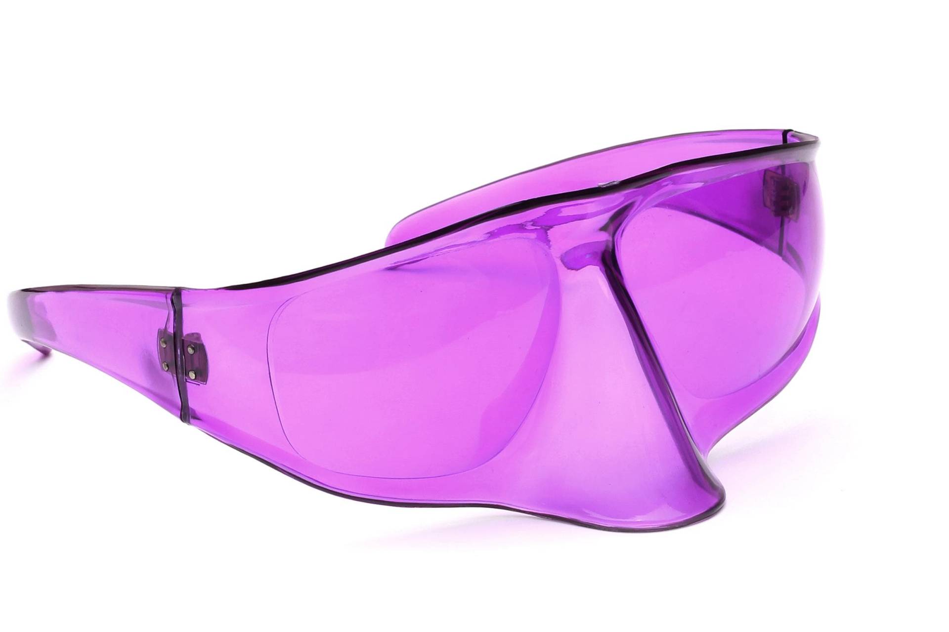 Vintage Bollé Sonnenbrille Schutzbrille Mod. Noseguard Ultra Rar Einzelstück Lila Plastik Nasenschutz 80Er Jahre #04/25 von Weltderbrille