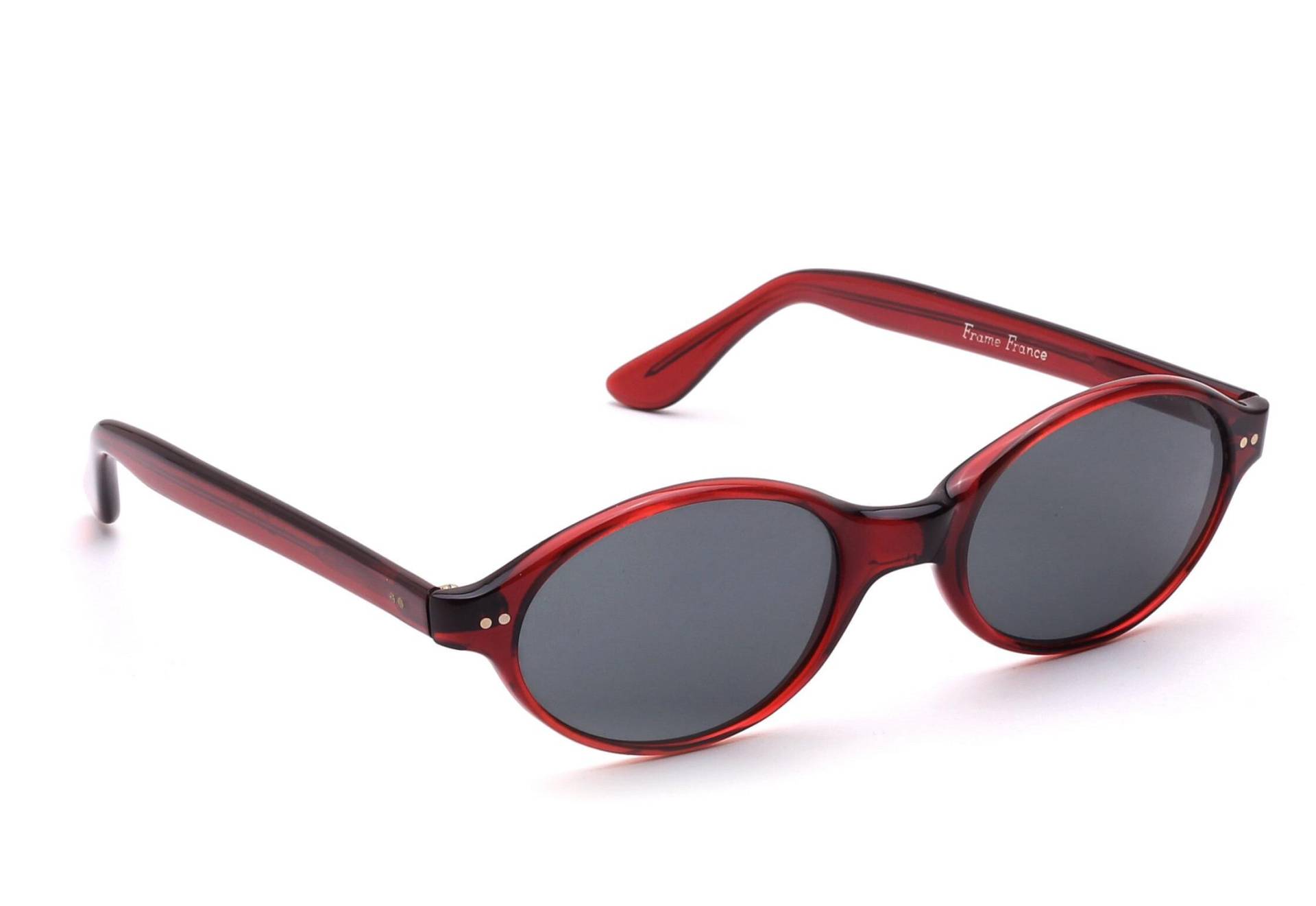 Vintage Sonnenbrille Oval Acetat Damen Herren Rot Oder Transparent Schwarz Mode Sommer Sonne 60Er Jahre Stil Selecta Mod. Tango von Weltderbrille