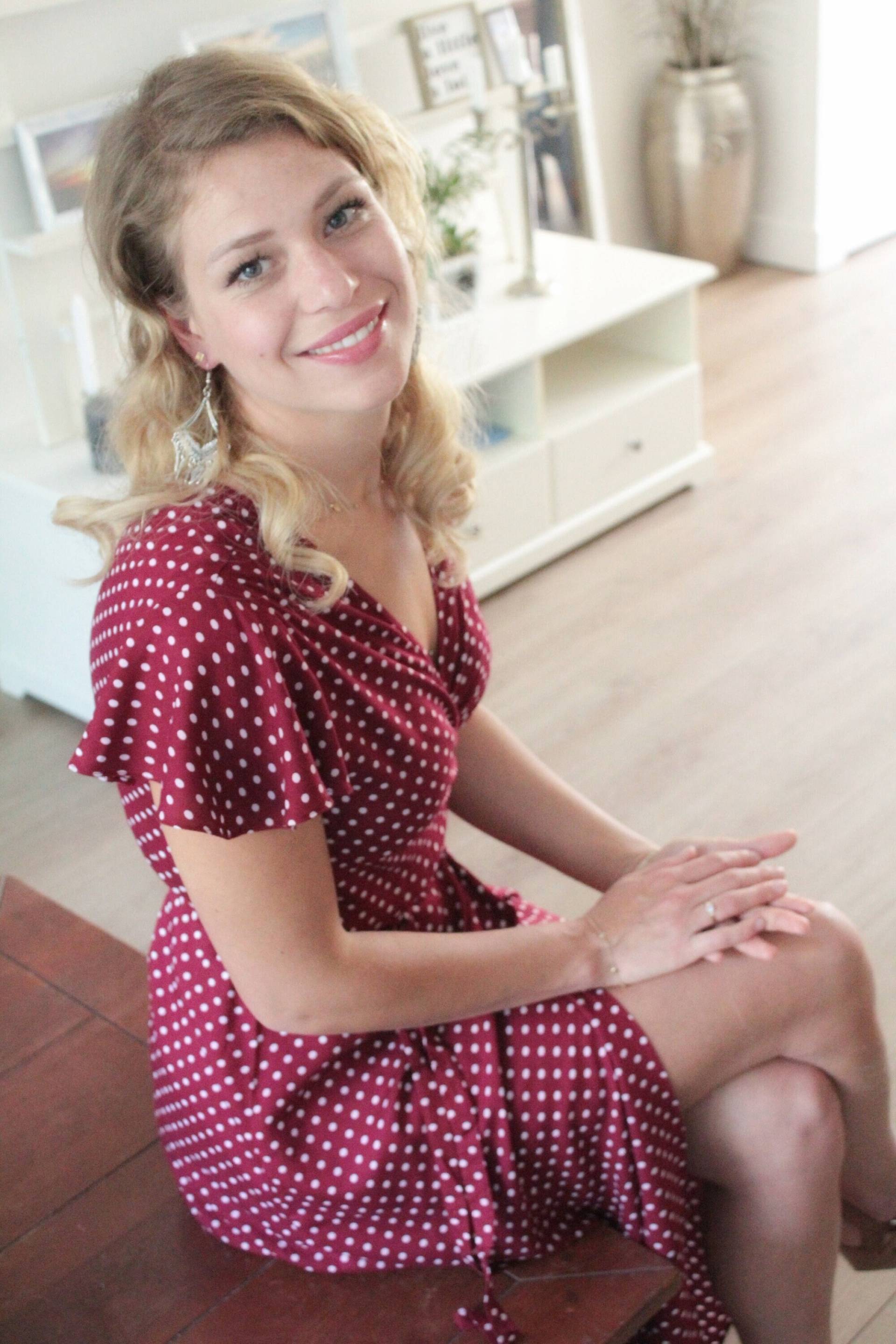 Red Polka Dot Dress Long. Wrap Dress. Maxi Short Flutter Sleeves. Elegant Summer Party Asymmetrical Cocktail Red Polka Dot Dress Long. Wrap Dress. Maxi Short Flutter Sleeves. Elegant Summer Party Asymmetrical Cocktail von WeltentaenzerBerlin