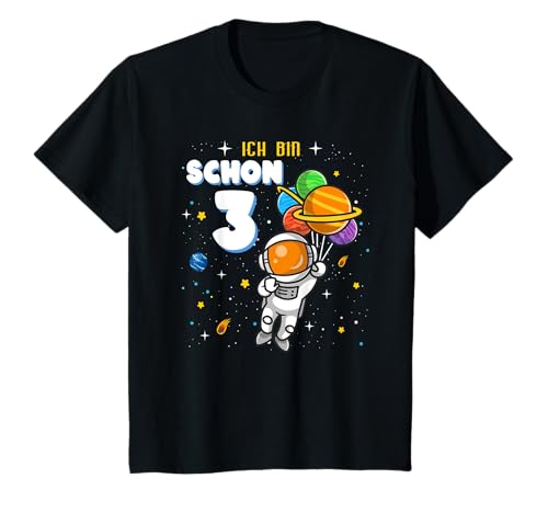 Astronaut Planeten 3. Geburtstag Jungen ich bin Schon 3 T-Shirt Astronaut Planeten 3. Geburtstag Jungen ich bin Schon 3 T-Shirt von Weltraum Planeten Raumfahrer Raumschiff 3 Jahre