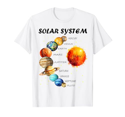 Niedliches Sonnensystem für Jungen und Kinder, Planeten T-Shirt von Weltraumplaneten Astronomie Wissenschaftsliebhaber