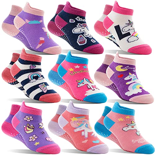 Welwoos Stoppersocken Kinder Baby Mädchen Rutschsocken Kinder Rutschfeste Anti-Rutsch Kurze Einhorn Geschenk Antirutschsocken Kleinkind Socken Stoppersocken Kinder 31 30 27 26 24 25 28 29 6-12 Monate von Welwoos