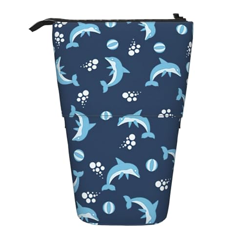 Delphin Balls vertikales einziehbares Federmäppchen, Make-up-Tasche, Geldbörse, Aufbewahrungstasche für Stifte, Bleistifte und kleine Gegenstände, Schwarz , Einheitsgröße, Kosmetiktasche Delphin Balls vertikales einziehbares Federmäppchen, Make-up-Tasche, Geldbörse, Aufbewahrungstasche für Stifte, Bleistifte und kleine Gegenstände, Schwarz , Einheitsgröße, Kosmetiktasche von WenDang
