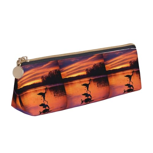 Die dreieckige Aufbewahrungstasche aus Leder für die Jagd und die Aufbewahrung von Schreibwaren sind unverzichtbare Reiseartikel, weiß, Einheitsgröße, Kosmetiktasche von WenDang