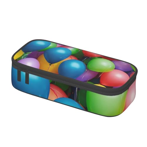 WenDang Bunte Luftballons blauer Himmel, multifunktionale Schreibwarentasche, geeignet für Reisen, Bürobedarf, Make-up und Schreibtisch-Organisation von WenDang