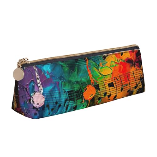 WenDang Bunte dreieckige Leder-Aufbewahrungstasche für Schreibwaren und Urlaubsutensilien sind unverzichtbare Reiseartikel, weiß, Einheitsgröße, Kosmetiktasche von WenDang