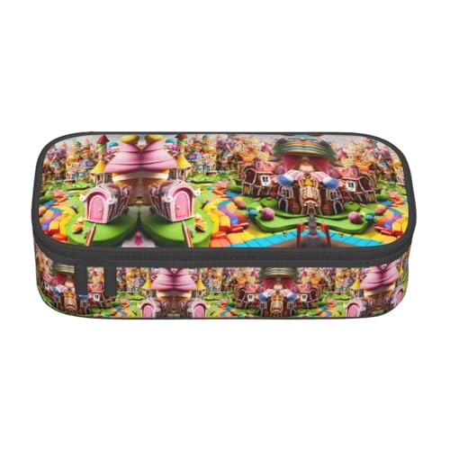 WenDang Candy Land Multifunktionale Schreibwarentasche, geeignet für Reisen, Bürobedarf, Make-up und Schreibtischorganisation, Schwarz , Einheitsgröße, Kosmetikkoffer von WenDang