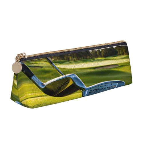 WenDang Die dreieckige Leder-Aufbewahrungstasche für Golfschläger und die Aufbewahrung von Schreibwaren sind unverzichtbare Reiseartikel, weiß, Einheitsgröße, Kosmetiktasche von WenDang