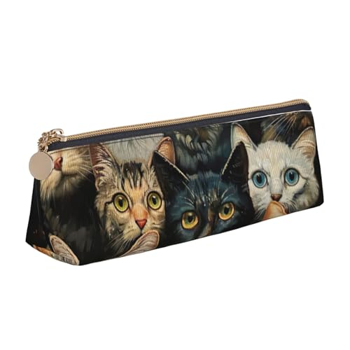 WenDang Dreieckige Leder-Aufbewahrungstasche für Schreibwaren und Urlaubsutensilien sind unverzichtbare Reiseartikel, weiß, Einheitsgröße, Kosmetiktasche von WenDang