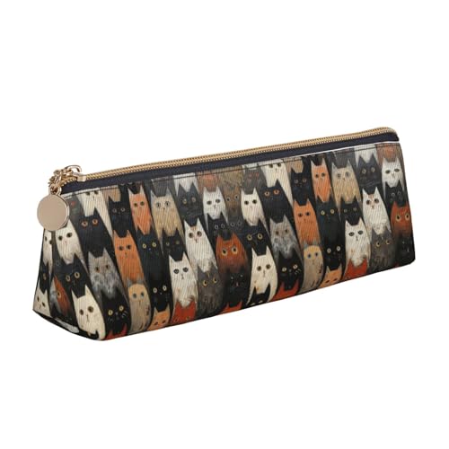 WenDang Dreieckige Leder-Aufbewahrungstasche für Schreibwaren und Urlaubsutensilien sind unverzichtbare Reiseartikel, weiß, Einheitsgröße, Kosmetiktasche von WenDang