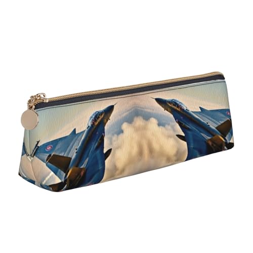 WenDang Dreieckige Leder-Schreibwaren-Aufbewahrungstasche für Flugzeuge und Urlaubsutensilien sind unverzichtbare Reiseartikel, weiß, Einheitsgröße, Kosmetiktasche von WenDang