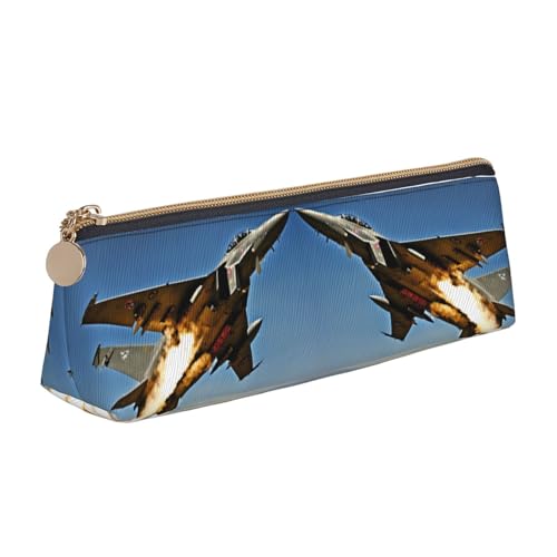 WenDang Dreieckige Leder-Schreibwaren-Aufbewahrungstasche für Flugzeuge und Urlaubsutensilien sind unverzichtbare Reiseartikel, weiß, Einheitsgröße, Kosmetiktasche von WenDang