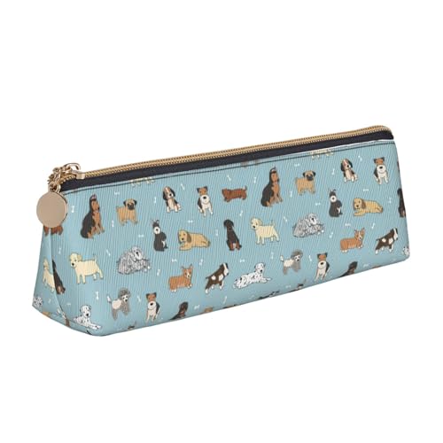 WenDang Dreieckige Leder-Schreibwaren-Aufbewahrungstasche für Welpen und Urlaubsutensilien sind unverzichtbare Reiseartikel, weiß, Einheitsgröße, Kosmetiktasche von WenDang