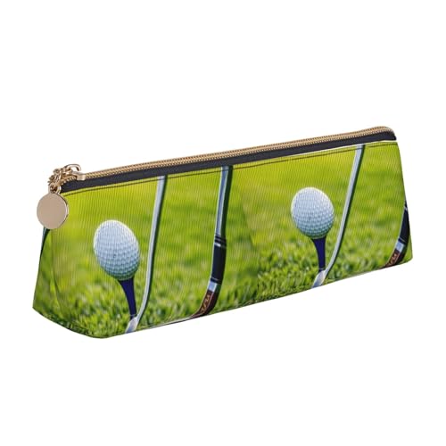 WenDang Dreieckige Leder-Schreibwaren-Aufbewahrungstasche für den Golfplatz und die Aufbewahrung von Schreibwaren sind unverzichtbare Reiseartikel, weiß, Einheitsgröße, Kosmetiktasche von WenDang