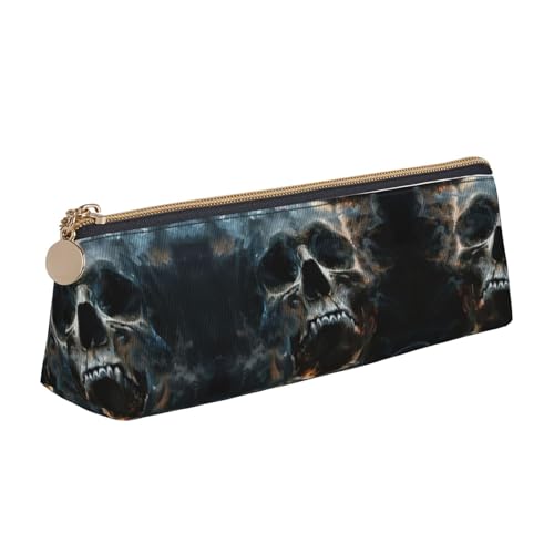 WenDang Horror Ghost Skull Triangle Leather Stationery Storage Bag and Holiday Stationery Storage are Essential Travel Items, weiß, Einheitsgröße, Kosmetiktasche WenDang Horror Ghost Skull Triangle Leather Stationery Storage Bag and Holiday Stationery Storage are Essential Travel Items, weiß, Einheitsgröße, Kosmetiktasche von WenDang