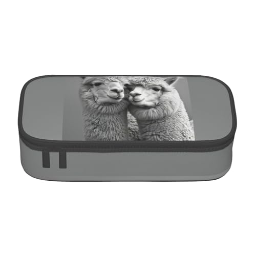 WenDang I Love Alpacas Multifunktionale Schreibwarentasche, geeignet für Reisen, Bürobedarf, Make-up und Schreibtischorganisation von WenDang