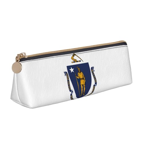 WenDang Massachusetts Dreieckige Leder-Schreibwaren-Aufbewahrungstasche und Urlaubsbriefwaren-Aufbewahrung sind unverzichtbare Reiseartikel, weiß, Einheitsgröße, Kosmetiktasche von WenDang