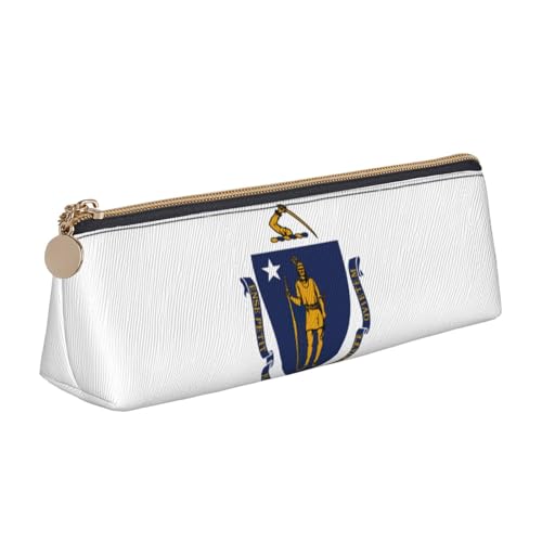 WenDang Massachusetts Dreieckige Leder-Schreibwaren-Aufbewahrungstasche und Urlaubsbriefwaren-Aufbewahrung sind unverzichtbare Reiseartikel, weiß, Einheitsgröße, Kosmetiktasche von WenDang