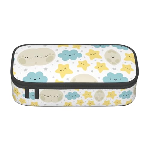 WenDang Moon Cloud Star Multifunktionale Schreibwarentasche, geeignet für Reisen, Bürobedarf, Make-up und Schreibtischorganisation, Schwarz , Einheitsgröße, Kosmetikkoffer von WenDang