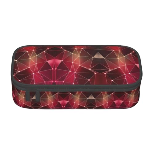 WenDang Multifunktionale Schreibwarentasche, Motiv: rote Galaxie, geeignet für Reisen, Bürobedarf, Make-up und Schreibtisch-Organisation, Schwarz , Einheitsgröße, Kosmetikkoffer von WenDang