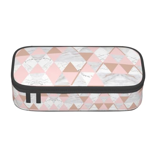 WenDang Multifunktionale Schreibwarentasche aus rotem und goldenem Marmor, geeignet für Reisen, Bürobedarf, Make-up und Schreibtisch-Organisation, Schwarz , Einheitsgröße, Kosmetikkoffer von WenDang