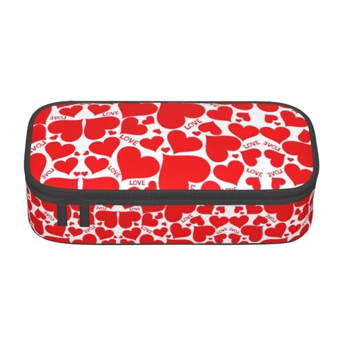 WenDang Multifunktionale Schreibwarentasche mit Herzmotiv, geeignet für Reisen, Bürobedarf, Make-up und Schreibtisch-Organisation von WenDang